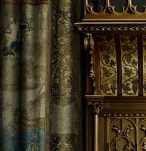 Light painted photogaph of the Biltmore House